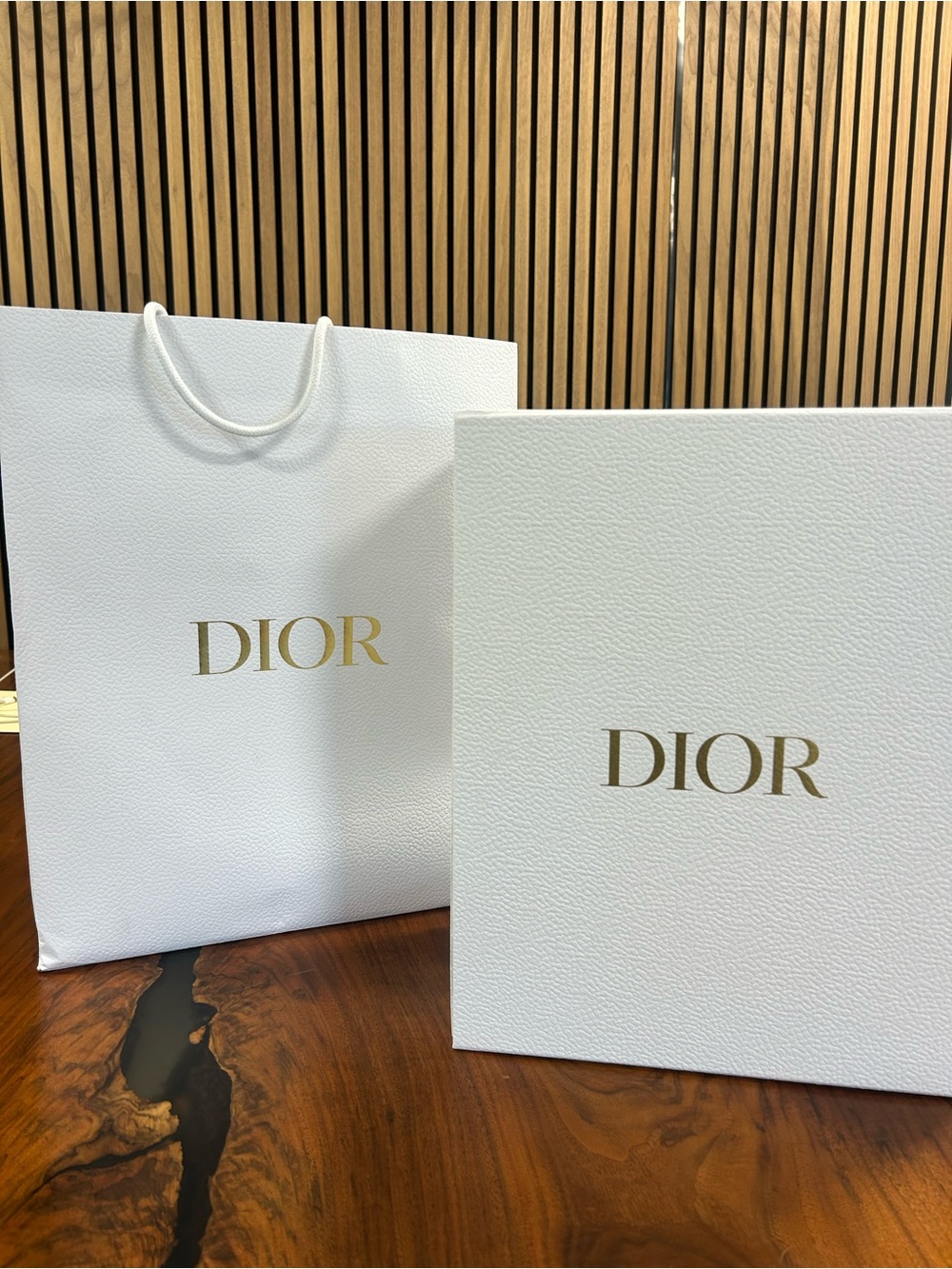 Dior White and Gold Branded Gift Set